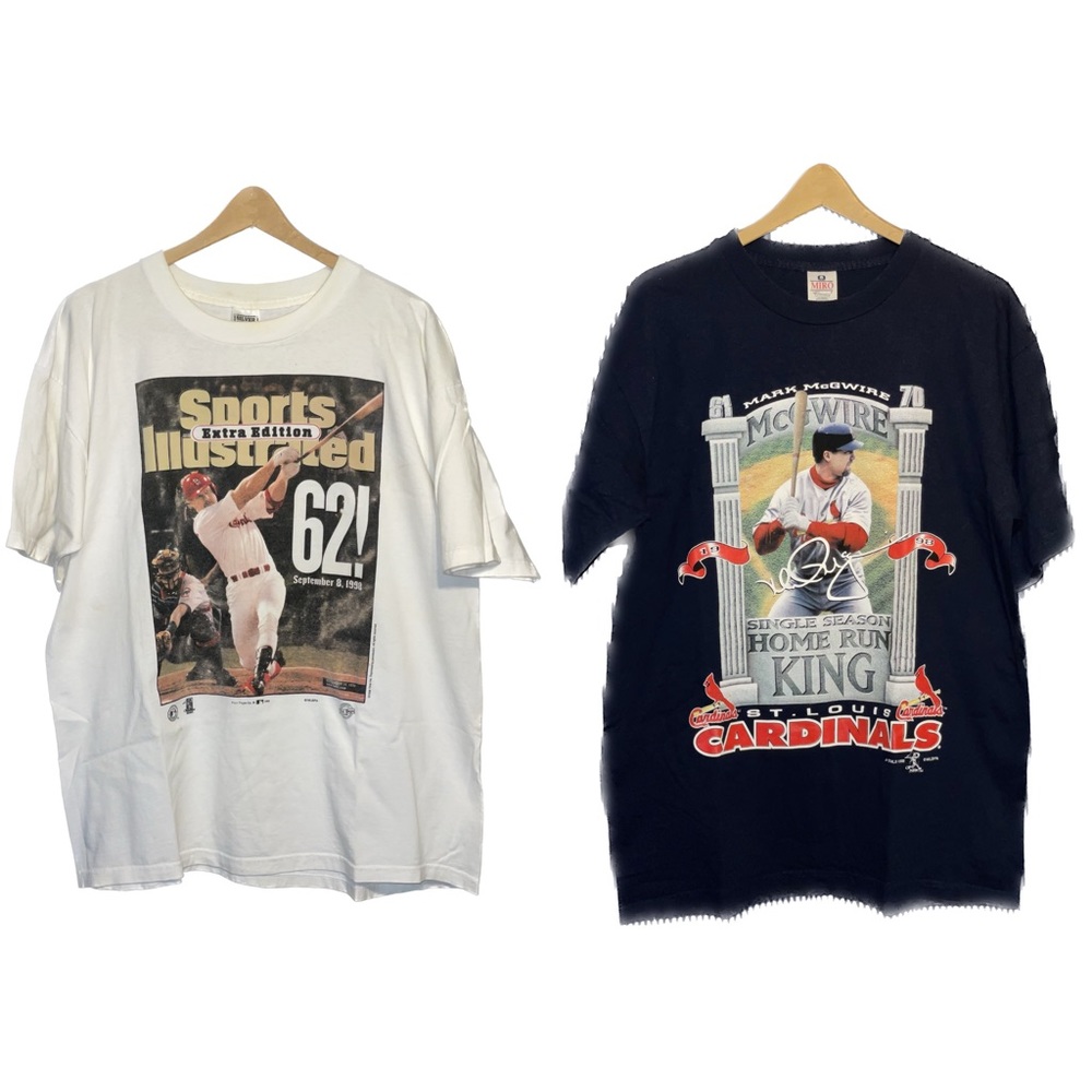 Mark McGwire Shirt Sz Large & XL (Lot of 2) MLB Baseball